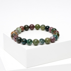 Браслет агат моховой Индия 8 мм 17 см