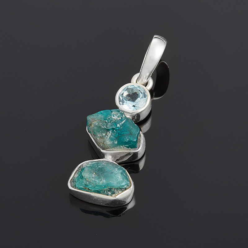

Кулон аквамарин, топаз голубой (серебро 925 пр.)