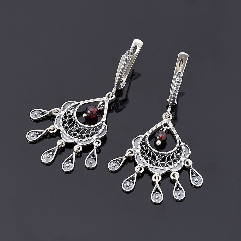 

Серьги гранат альмандин (серебро 925 пр.)