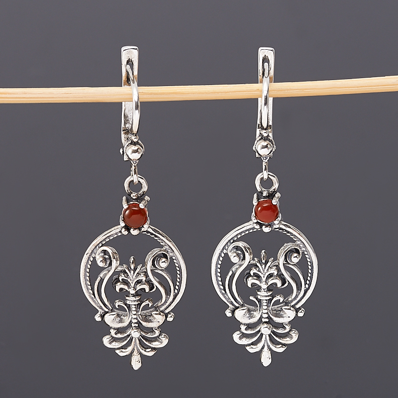 

Серьги сердолик (серебро 925 пр.)