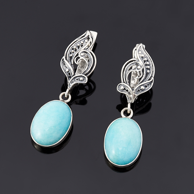 

Серьги амазонит (серебро 925 пр.)