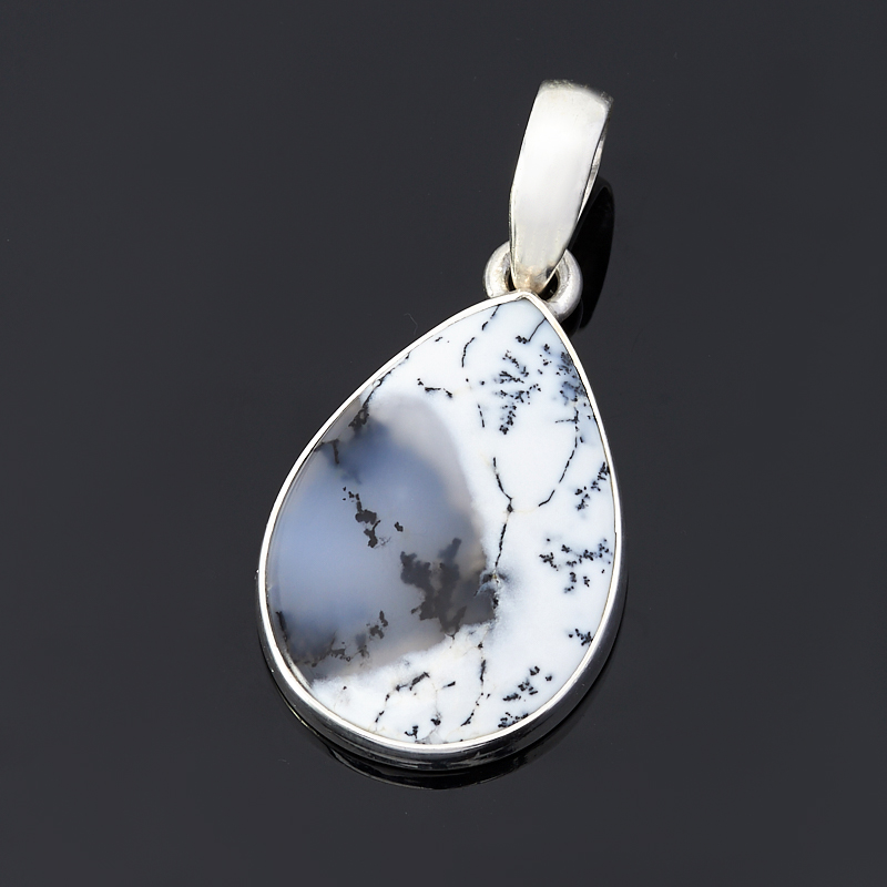 

Кулон агат пейзажный капля (серебро 925 пр.)