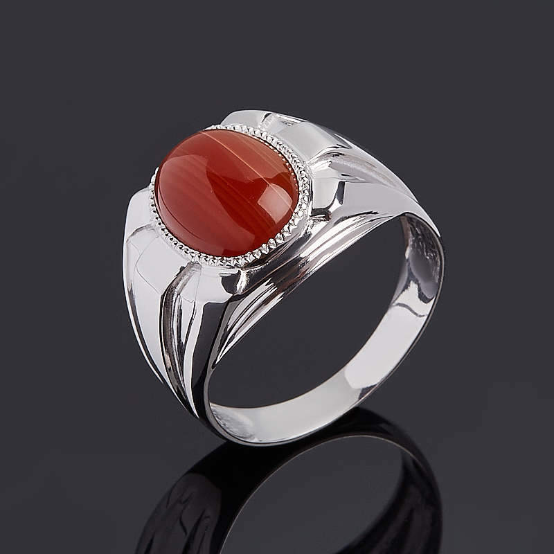

Кольцо сердолик (серебро 925 пр.) размер 20