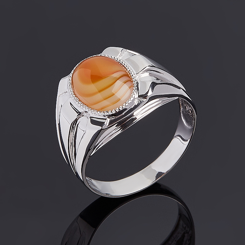 Кольцо сердолик (серебро 925 пр.) размер 21,5