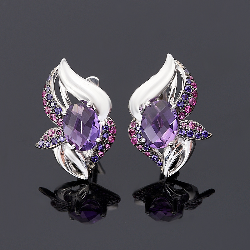 

Серьги аметист огранка (серебро 925 пр.)