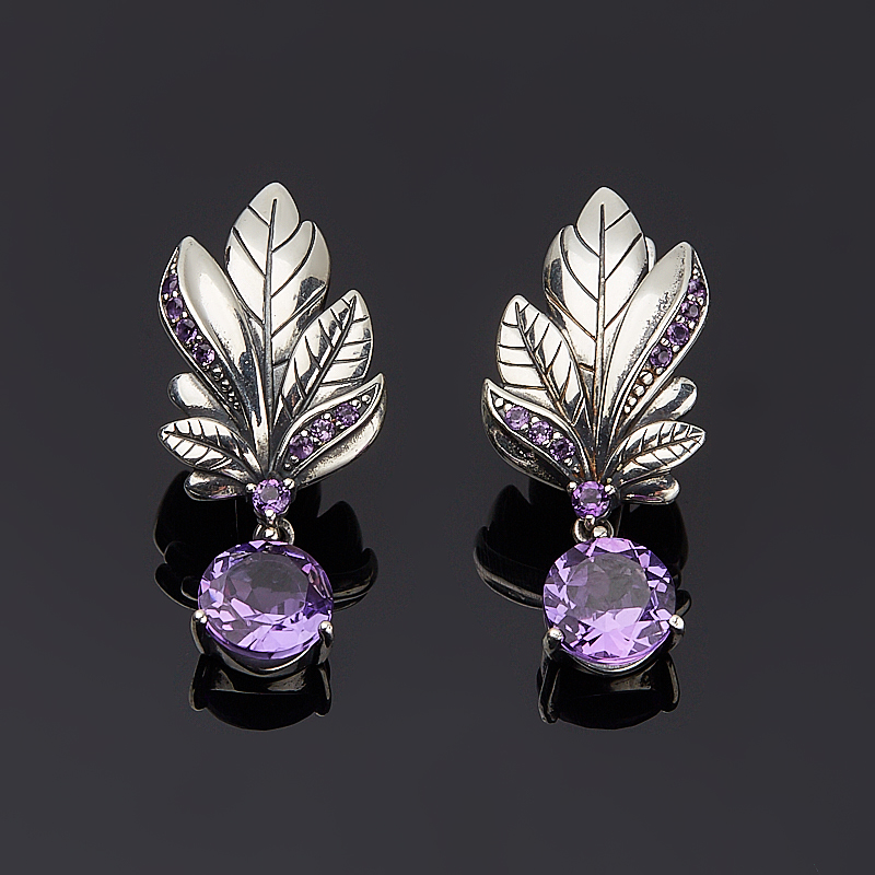 

Серьги аметист огранка (серебро 925 пр.)