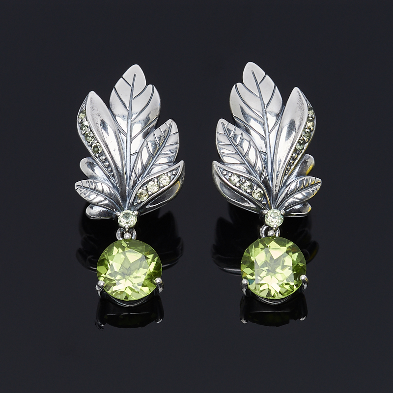 

Серьги хризолит огранка (серебро 925 пр.)