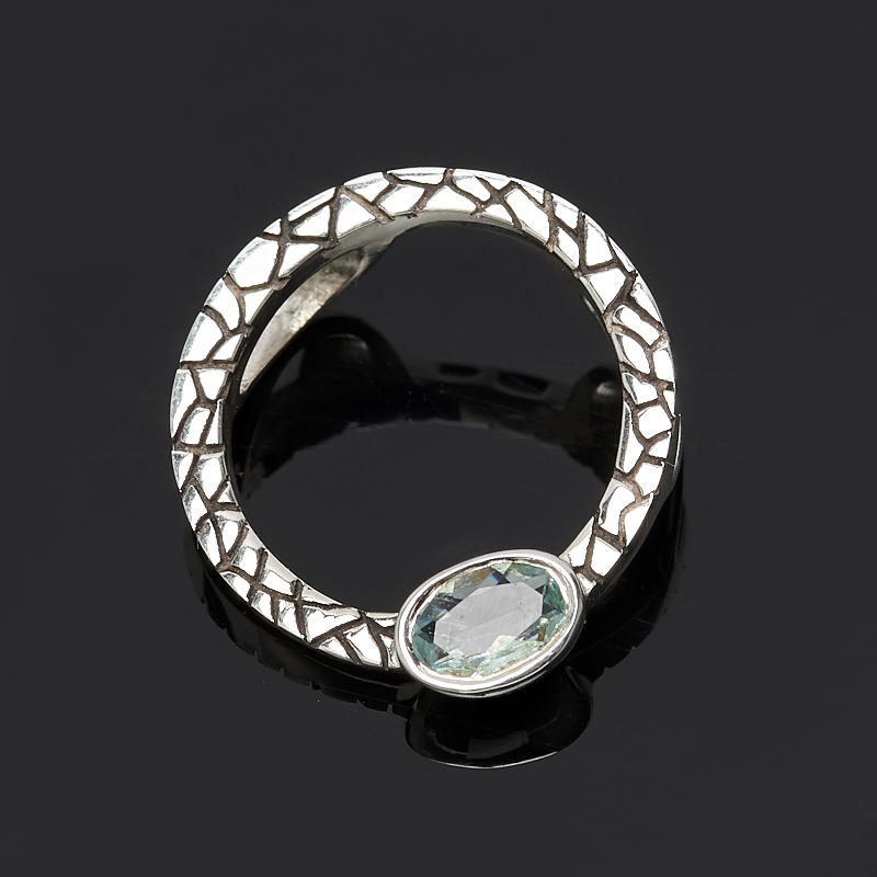 

Кулон аквамарин круг огранка (серебро 925 пр.)