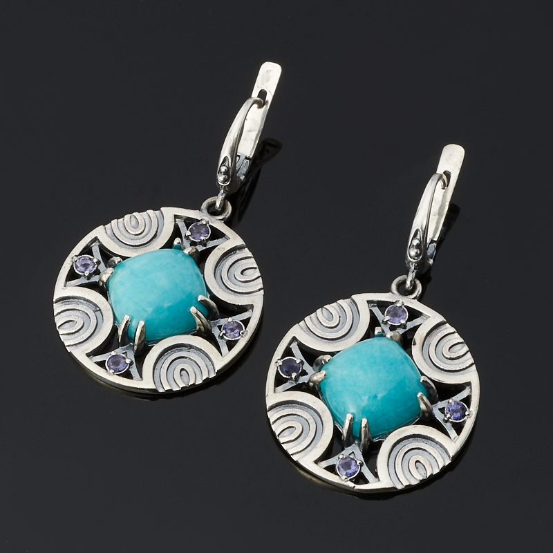 

Серьги амазонит (серебро 925 пр.)