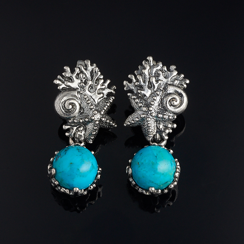 

Серьги бирюза (серебро 925 пр.)