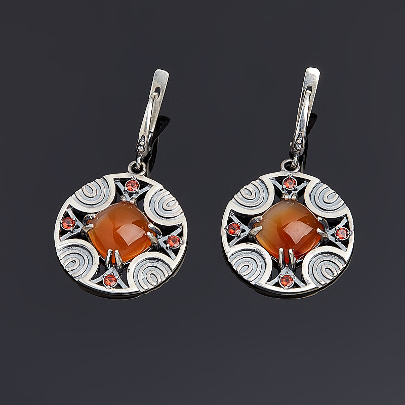 

Серьги сердолик (серебро 925 пр.)