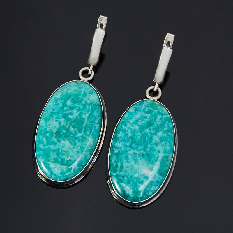 

Серьги амазонит (серебро 925 пр.)