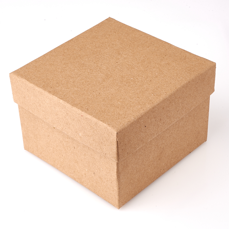 Подарочная упаковка (картон) универсальная (коробка) (коричневый) 65х65х35 мм