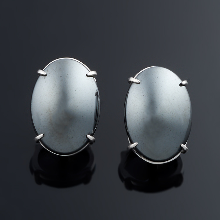 

Серьги гематит (серебро 925 пр.)