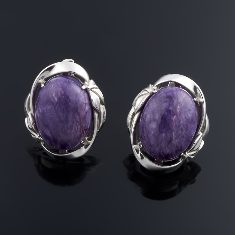 

Серьги чароит (серебро 925 пр.)
