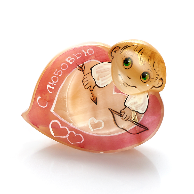 

Амурчик на сердце селенит 8,5 см