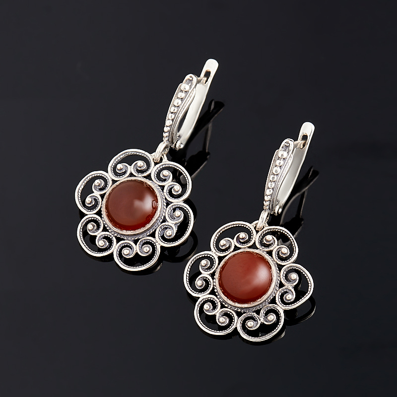 

Серьги сердолик (серебро 925 пр.)