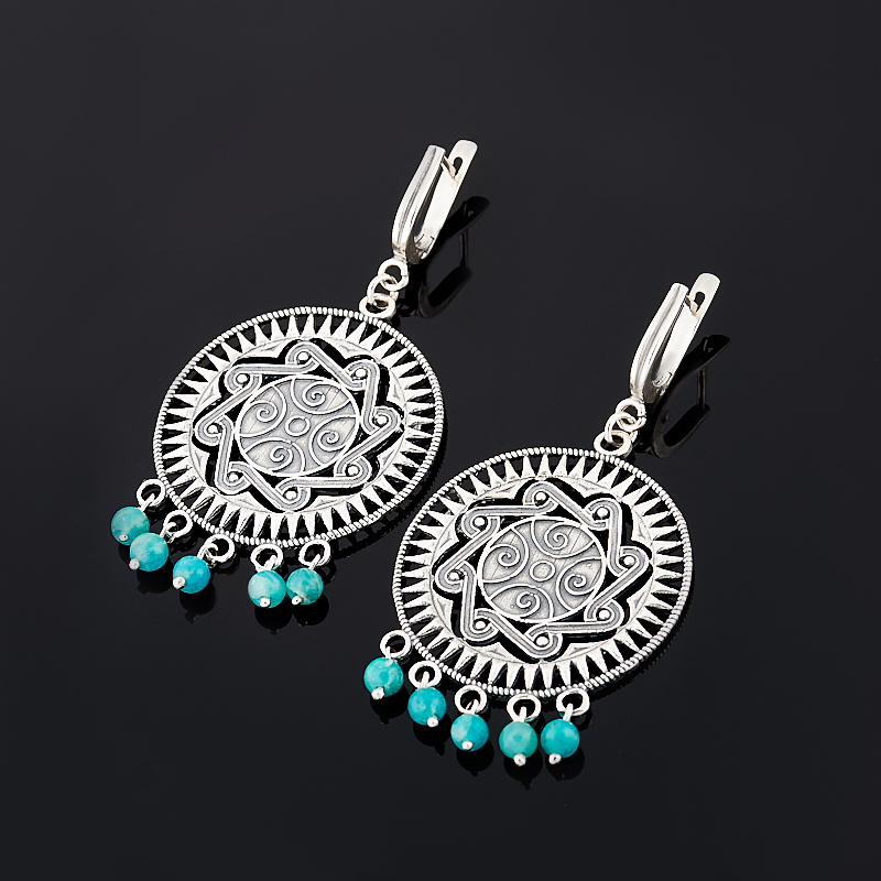 

Серьги амазонит (серебро 925 пр.)
