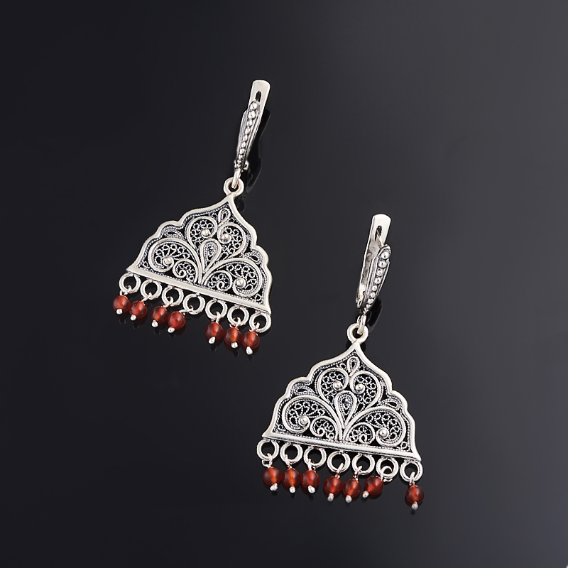 

Серьги сердолик (серебро 925 пр.)