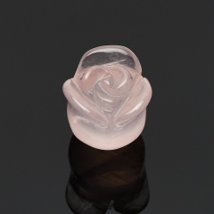 Пуговица роза розовый кварц Бразилия 1,5 см