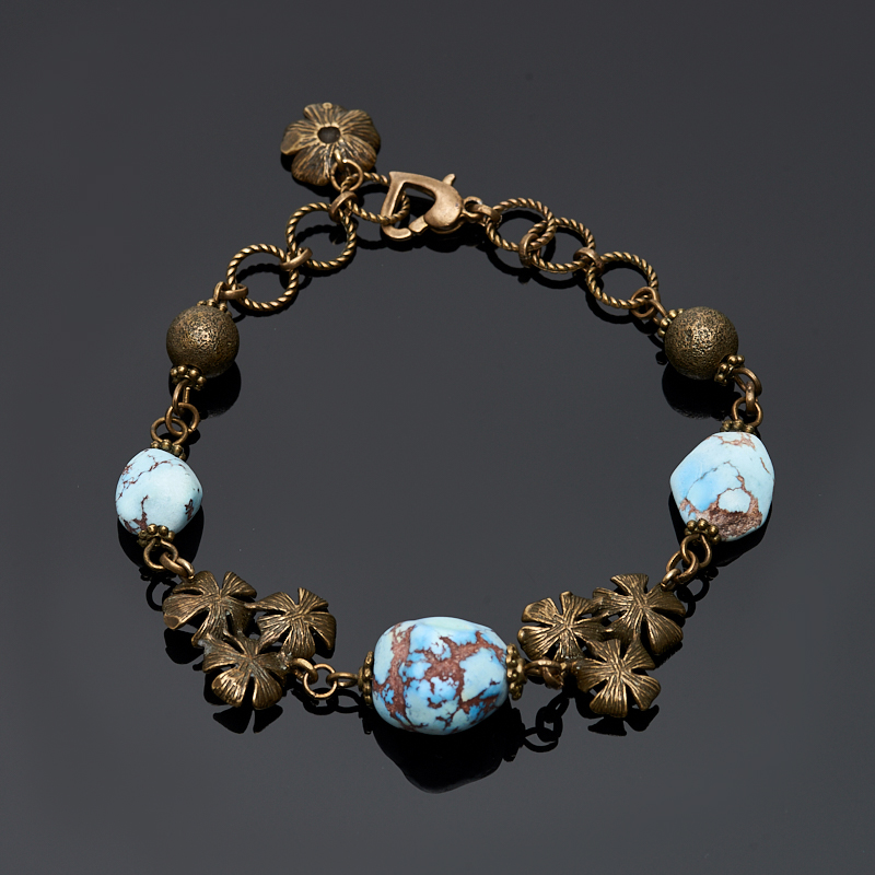 

Браслет бирюза 17-19 см (латунь)