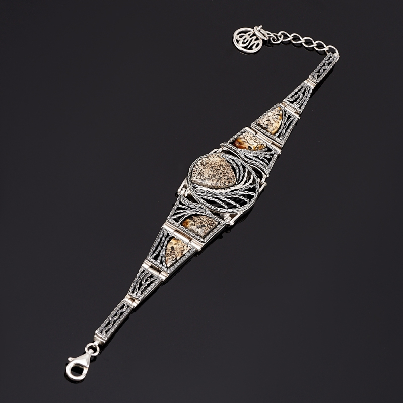 

Браслет янтарь 16-18 см (серебро 925 пр.)