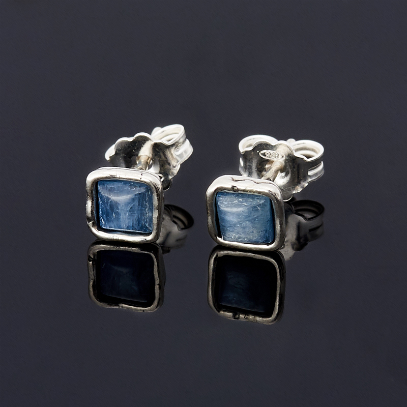 

Серьги кианит синий пуссеты (серебро 925 пр.)