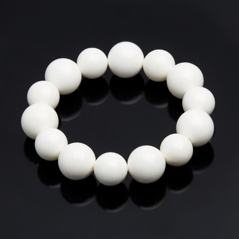 

Браслет арагонит белый 17 см