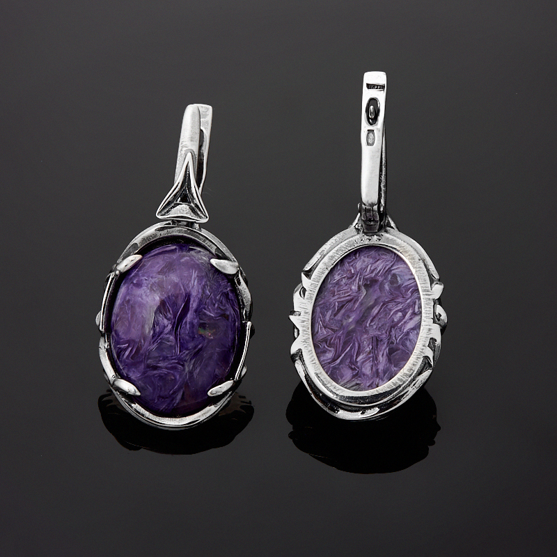 

Серьги чароит (серебро 925 пр.)