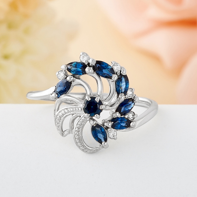 

Кольцо сапфир огранка (серебро 925 пр.) размер 18,5