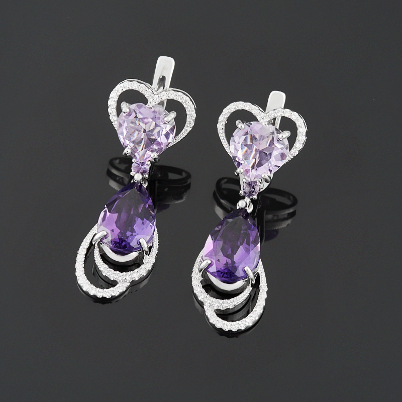 

Серьги аметист огранка (серебро 925 пр.)