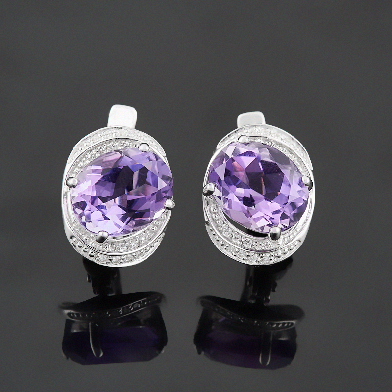 

Серьги аметист огранка (серебро 925 пр.)