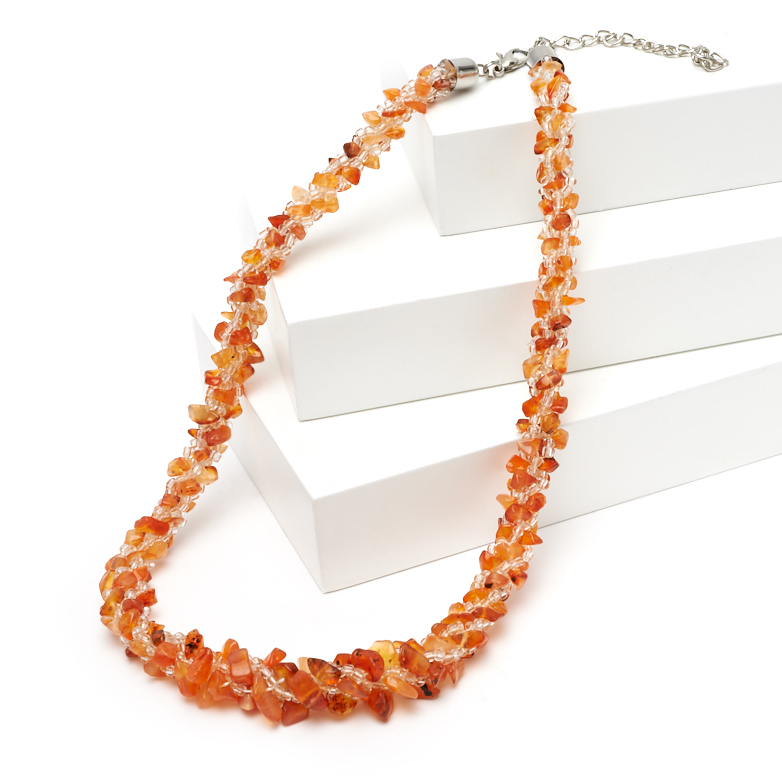 

Бусы сердолик (жгут) 42-47 см (биж. сплав)