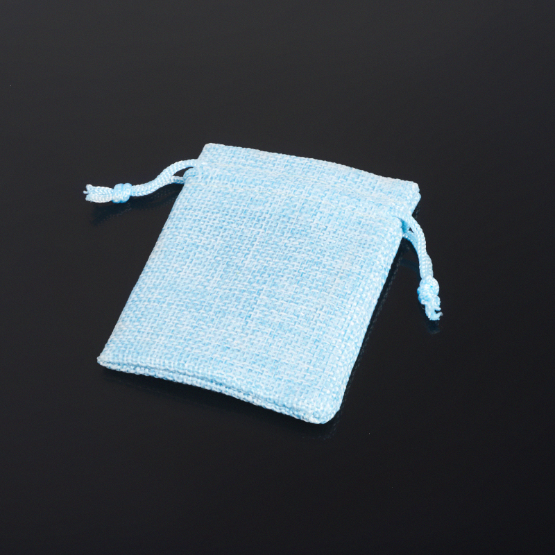 Подарочная упаковка универсальная (мешочек плоский) (голубой) 90х70 мм