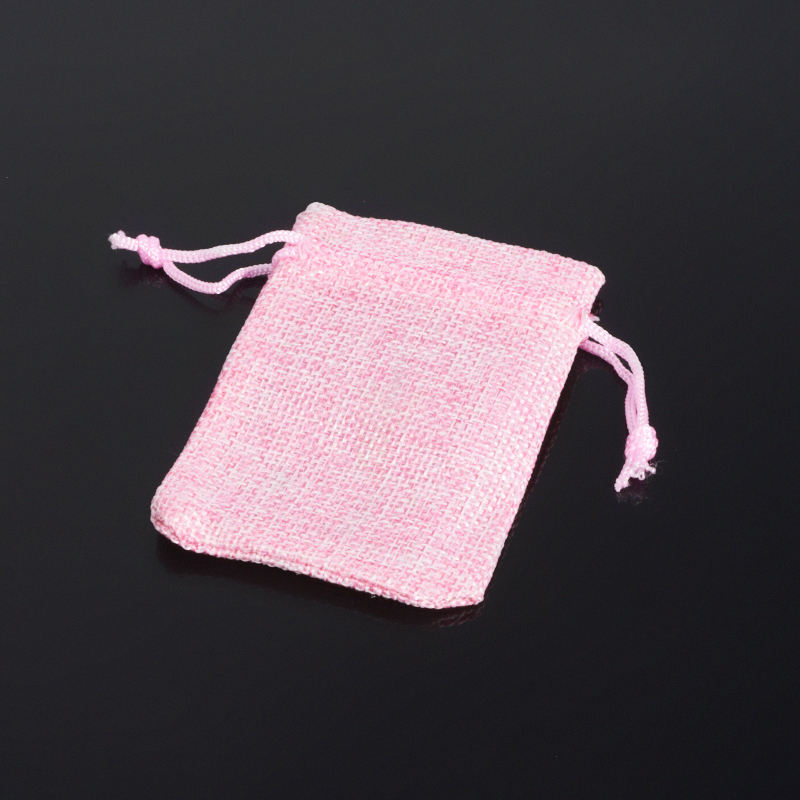 Подарочная упаковка универсальная (мешочек плоский) (розовый) 90х60 мм