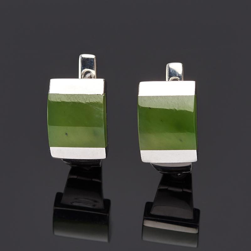 

Серьги нефрит (серебро 925 пр.)