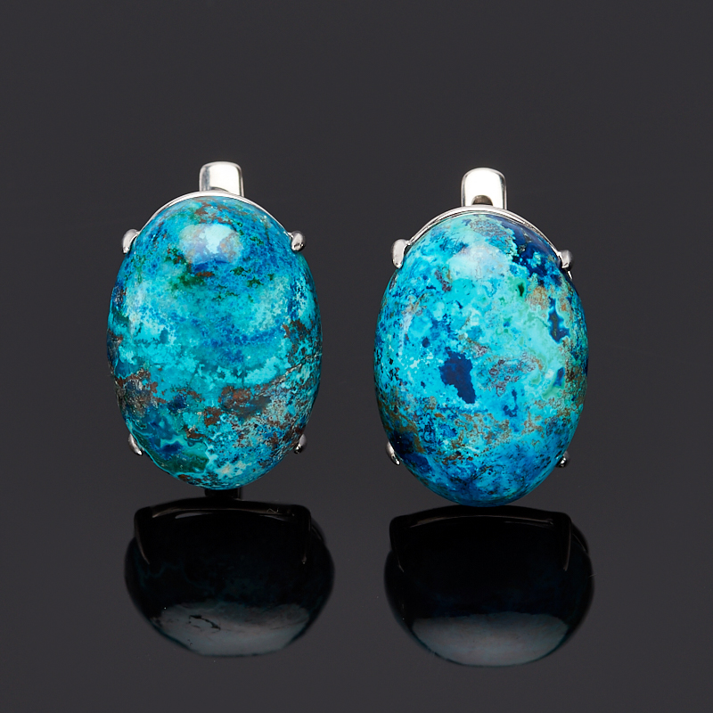 

Серьги хризоколла (серебро 925 пр.)