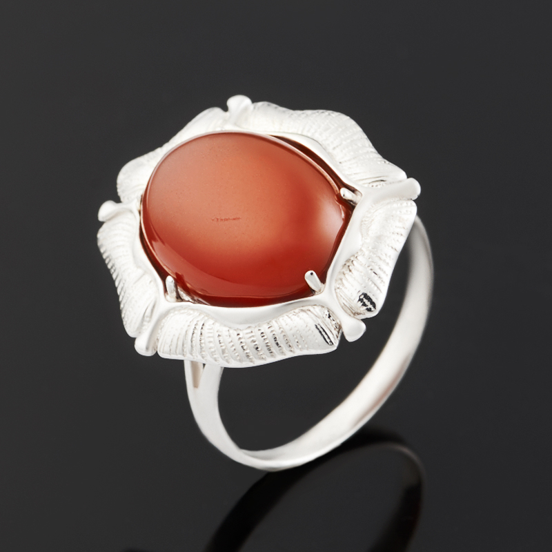 Кольцо сердолик (серебро 925 пр.) размер 17,5