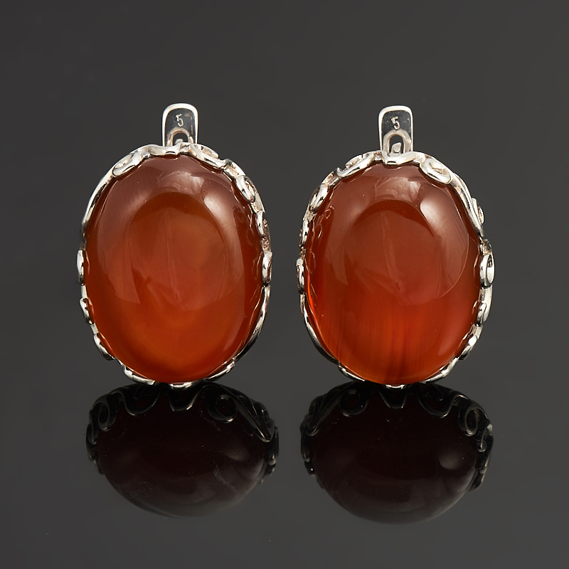 

Серьги сердолик (серебро 925 пр.)