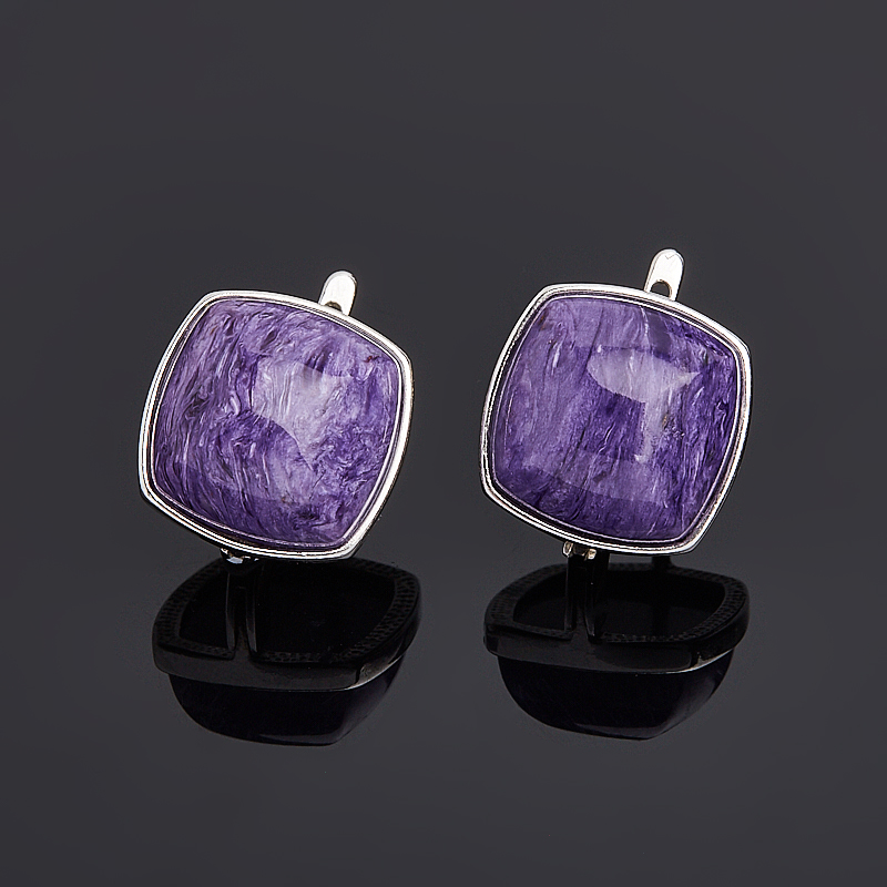 

Серьги чароит (серебро 925 пр.)