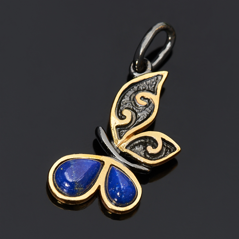 

Кулон лазурит бабочка (серебро 925 пр., позолота)