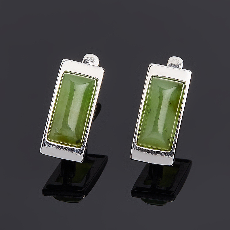 

Серьги нефрит зеленый (серебро 925 пр.)