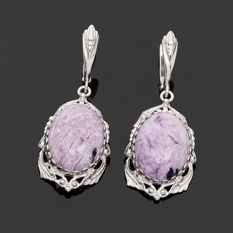 

Серьги чароит (серебро 925 пр.)