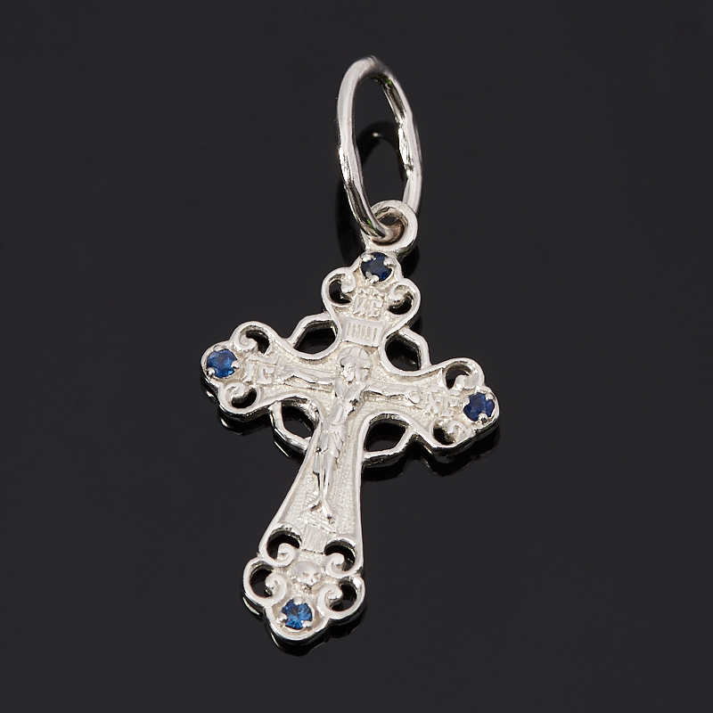 

Кулон сапфир крест огранка (серебро 925 пр.)