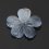 Пуговица цветок  агат серый Ботсвана 2,5 см
