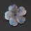 Пуговица цветок  агат серый Ботсвана 2,5 см