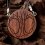 Кулон лазурит Россия круг (дерево, биж. сплав)
