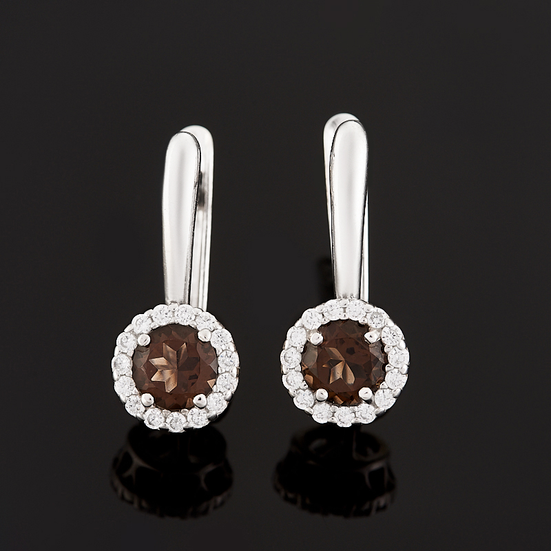 

Серьги раухтопаз огранка (серебро 925 пр.)