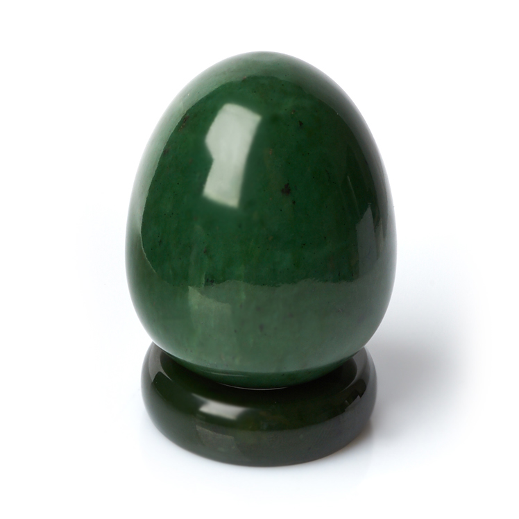 Яйцо нефрит зеленый (на подставке) 5 см