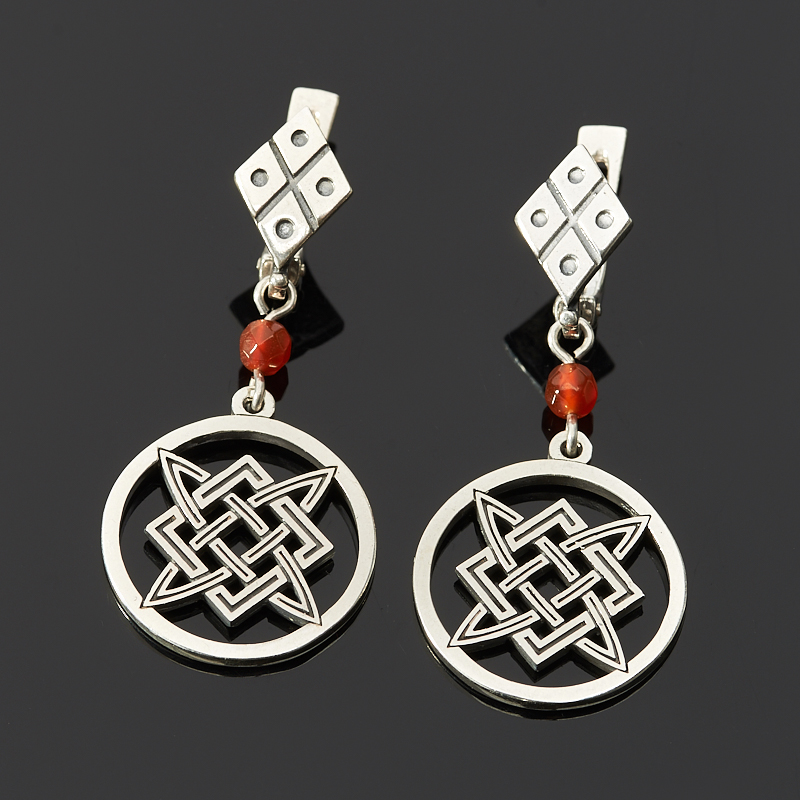 

Серьги сердолик (серебро 925 пр. оксидир.)